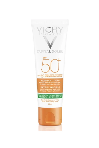 Vichy CAPITAL SOLEIL - Çok Yüksek Korumalı Matlaştırıcı Yüz Güneş Kremi SPF50+ 50ML ürün görseli 1