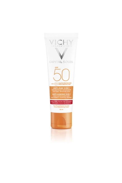 Vichy Capital Soleil Soin Antioksidan Yaşlanma Karşıtı Spf50 Vichy 50 ml ürün görseli 1