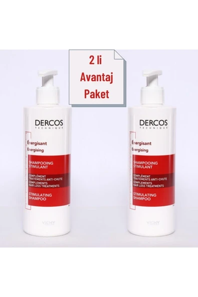 Vichy Dercos Energisant Saç Dökülmesine Karşı Şampuan 400 Ml 2 Li Avantaj Paket ürün görseli 1