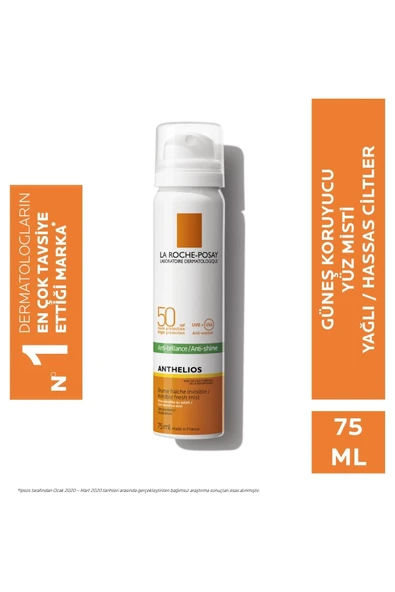 La Roche Posay Anthelios SPF50 Yapışkan ve Yağlı His Bırakmayan Parlama Karşıtı Ferahlatıcı Güneş Koruyucu 75ml ürün görseli 1