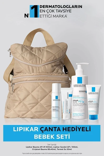 La Roche Posay Bebeklere Özel Besleyici Set- Cicaplast Baume B5& Syndet AP+&Baume AP+M&Termal Su&Çanta ürün görseli 1