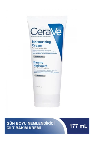 CeraVe Nemlendirici Krem Kuru Ciltler Seramid Ve Hyalüronik Asit Içerikli Yüz Vücut 177 Ml ürün görseli 1