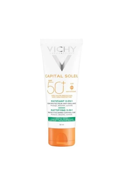 Vichy CAPITAL SOLEIL Çok Yüksek Korumalı Matlaştırıcı Yüz Kremi SPF50+ 50 ML ürün görseli 1