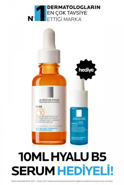 La Roche Posay PURE VITAMIN C12 SERUM 30 ML + HYALU B5 SERUM 10 ML SETİ ürün görseli 1