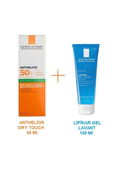 La Roche Posay Anthelios Dry Touch Gel Cream Spf50+ 50ml & Lipikar Gel 50ml Set ürün görseli 1