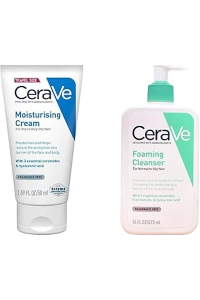 Tuncel Store Cerave Moisturising Cream - Nemlendirici Bakım Kremi 50Ml Ve Cerave Köpüren Temizleyici Normal Ve Ya ürün görseli 1