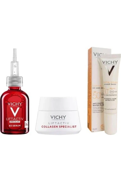 Vichy Liftactiv Specialist B3 Serum 30 ML Leke Karşıtı Cilt Bakım Rutini - 3 LÜ SET - ÇANTA HEDİYELİ ürün görseli 1
