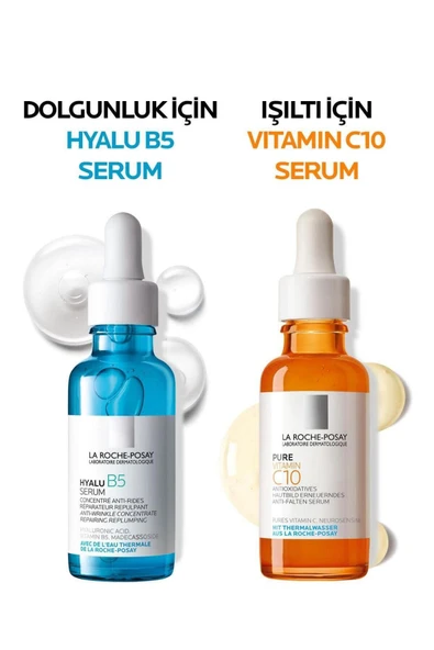 La Roche Posay Işıltı Veren Dolgunluk Seti: Hyalu B5 Serum 30 Ml&c Vitamini Serum 10 Ml ürün görseli 1