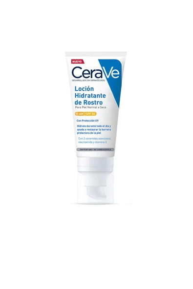 CeraVe Yüz Nemlendirici Losyon Spf50 Normal ve Kuru Ciltler İçin Cerave 52 ml ürün görseli 1