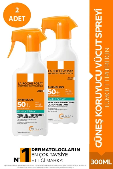 La Roche Posay Anthelios Family Spray Vücut Güneş Kremi SPF50+ 300 ml ürün görseli 1
