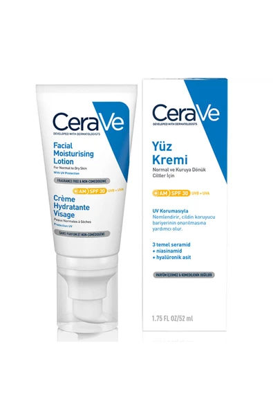 CeraVe B3 Vitaminli SPF30 Güneş Korumalı Nemlendirici Krem 50ml ürün görseli 1