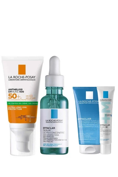 La Roche Posay Düzensiz Ciltlere Özel Leke Bakım Seti + Effaclar Tanışma Kiti ( Serum-Güneş Kremi-Jel-Duo Krem ) ürün görseli 1