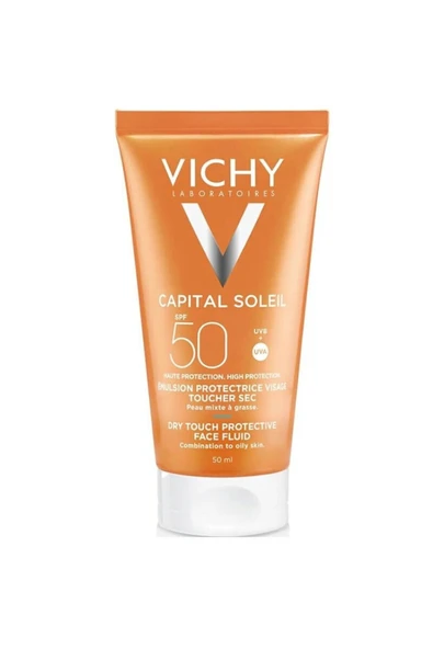 Vichy Ideal Soleil - SPF 50+ Karma Ve Yağlı Ciltler İçin Parlama Karşıtı Yüz Güneş Kremi BB 50 ml ürün görseli 1