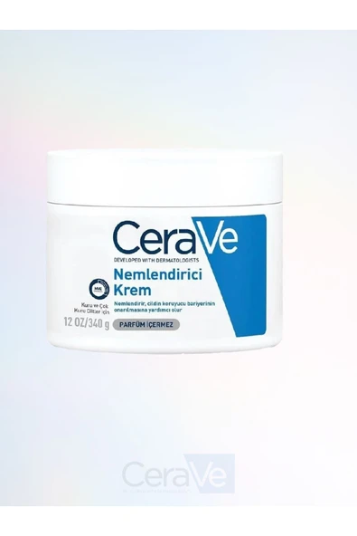 CeraVe Nemlendirici Krem 340gr ( KURU VE ÇOK KURU CİLTLER ) Seramid ve hyalüronik asit içerikli -CeraVe- ürün görseli 1