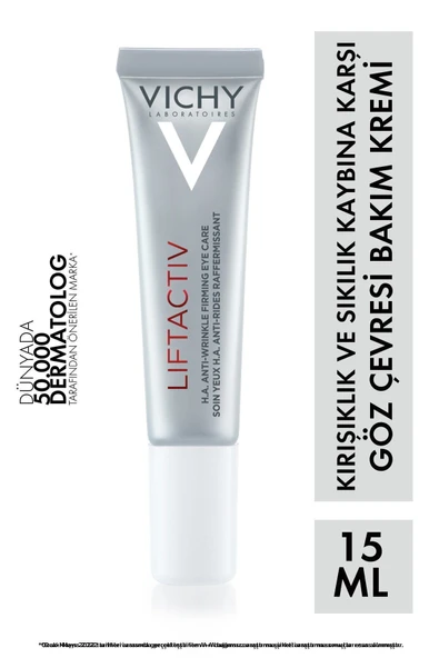 Vichy Liftactiv Supreme İnce Çizgi ve Kırışıklık Karşıtı Pürüzsüzleştirici Göz Kremi 15 ml ürün görseli 1