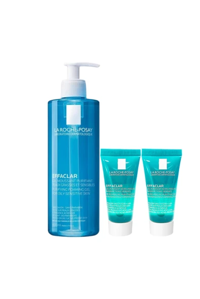 La Roche Posay Effaclar Temizleyici Jel 400ml Mikro Peeling Jel Vücut 15 ml X2 Adet ürün görseli 1