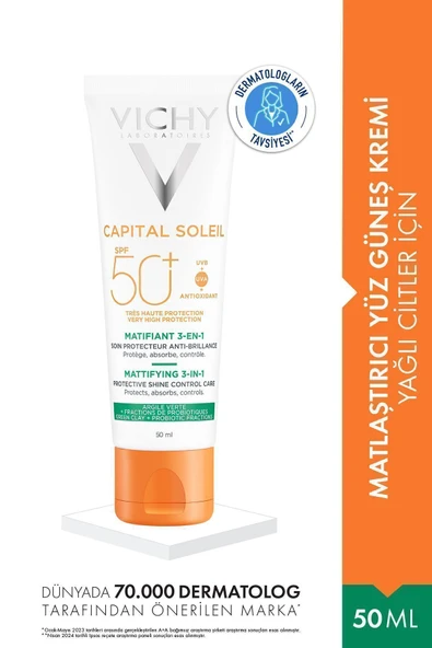 Vichy Mattifying Protective Sun Cream for Oily Skin Spf 50 50 ml Passi.3625 ürün görseli 1