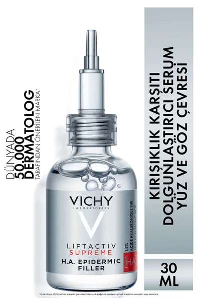 Vichy Liftactiv Supreme H.A. Epidermic Filler Kırışıklık Karşıtı Yüz ve Göz Çevresi Serumu ürün görseli 1