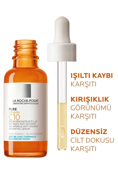 La Roche Posay Saf C Vitamini Ile Işıltı Veren Antioksidan Vitamin C10 Cilt Serumu 30ml..Işıltı, ürün görseli 1