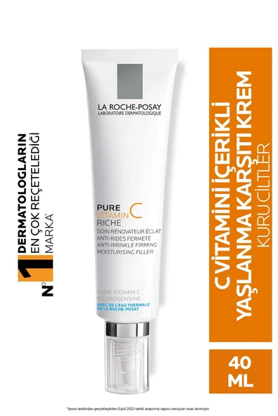 La Roche Posay Anti-Aging Radiance Care for Dry Skin Redermic C Cream 40 ml DEMBA286 ürün görseli 1