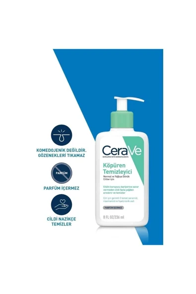 shop Cerave Normal Ve Yağlı Ciltler Için Köpüren Temizleyici 236Ml ürün görseli 1