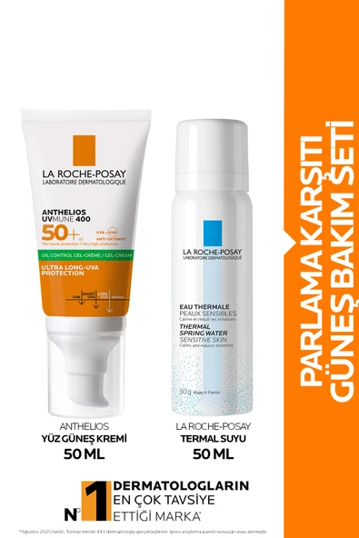 La Roche Posay Parlama Karşıtı Güneş Bakım Seti: Yağlı Ciltler İçinAnthelios Oil Control Gel Cream &Termal Su 50ML ürün görseli 1