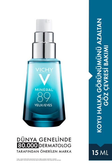 Vichy Mineral 89 Hyalüronik Asit İçeren Nemlendirici Göz Çevresi Bakım Serumu 15 ml 3337875596763 ürün görseli 1