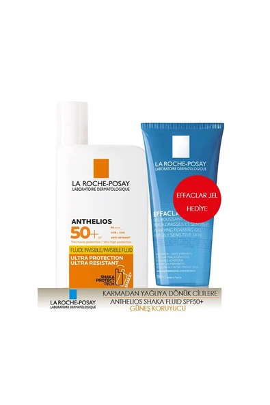 La Roche Posay Anthelios Spf50+ Shaka Fluid 50ml & Effaclar Jel 50 Ml Hediye ürün görseli 1