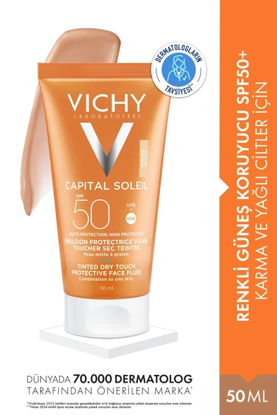 Vichy CAPİTAL SOLEİL BB COLORFUL LONG-LASTİNG SUNSCREEN SPF50 50ML PSSN2648 ürün görseli 1