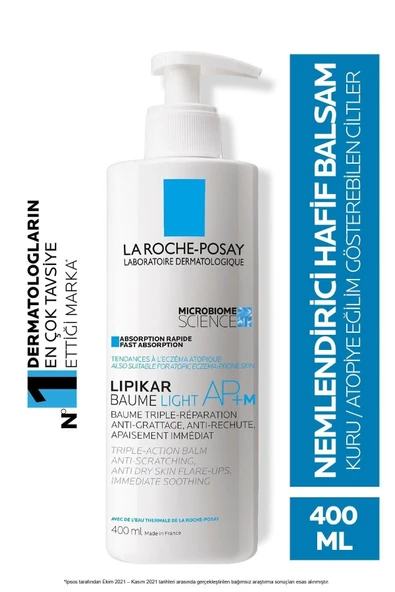 La Roche Posay Lipikar Baume Light Ap+m - Atopiğe Eğilim Gösteren Ciltler 400ml ürün görseli 1