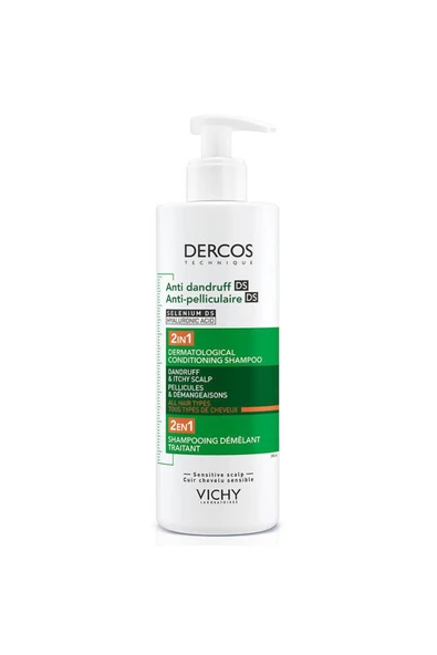 Vichy Dercos 2’si 1 Arada Kepek Karşıtı Ve Nemlendirici Şampuan 390 ml ürün görseli 1