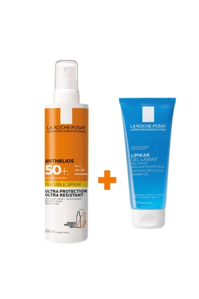 La Roche Posay Anthelios Invisible Sprey 200ml + Gel Lavant 100ml | Yetişkinler Için Set ürün görseli 1