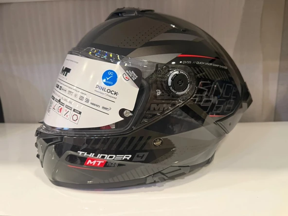 KASK MT THUNDER 4R SV LUMİNENCE D1 PARLAK GRİ ürün görseli 1