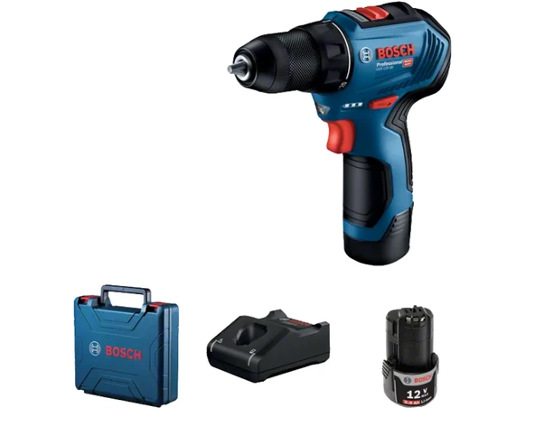 Bosch Professional Gsr 12V-30 + 39Parça Vidalama Seti Akülü Delme Vidalama Makinesi 06019G9001 ürün görseli 1