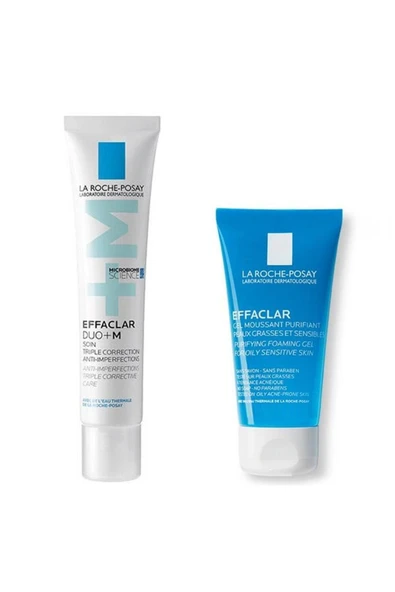 La Roche Posay Effaclar Duo+ M Yüz Bakım Kremi 40 ml + Effaclar 50 ml Jel ürün görseli 1