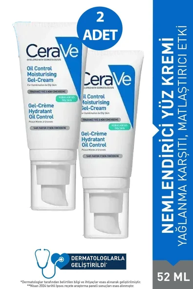 CeraVe Yağlanma Karşıtı Nemlendirici Yüz Kremi 52 ml 2 Adet ürün görseli 1