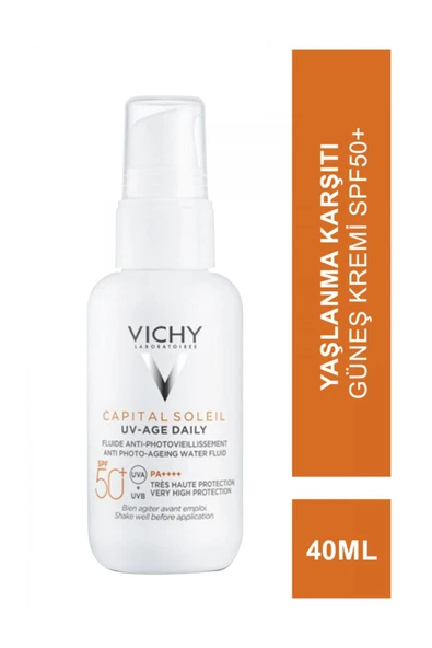 Vichy Capital Soleil Uv -age Daily-spf 50+ Foto Yaşlanma Karşıtı Hafif Dokulu Yüz Güneş Kremi 40 Ml ürün görseli 1