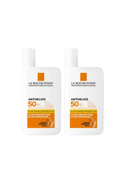 La Roche Posay Anthelios Uvmune Fluid SPF+50 Tüm Ciltler İçin Yüksek Korumalı Yüz Güneş Kremi 2 Adet ürün görseli 1