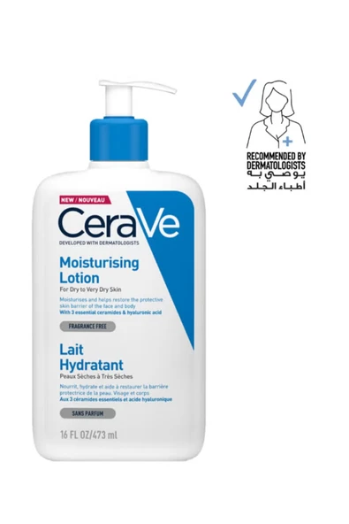 CeraVe Kuru ve Çok Kuru Ciltler İçin Hyaluronik Asitli Nemlendirici Losyon 473ml ürün görseli 1