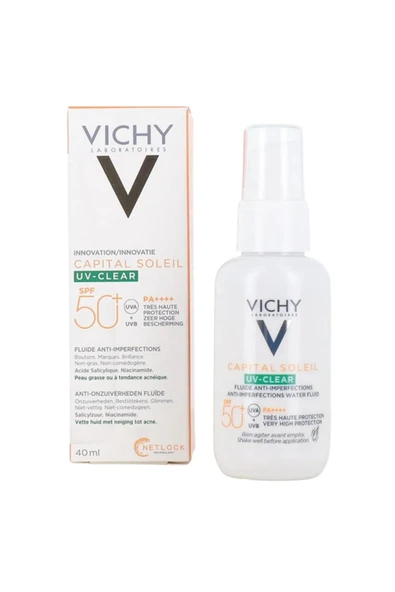 Vichy CAPITAL SOLEIL UV-CLEAR - Yağlanma Ve Cilt Kusurlarına Karşı Güneş Kremi SPF 50+ 40ML ürün görseli 1
