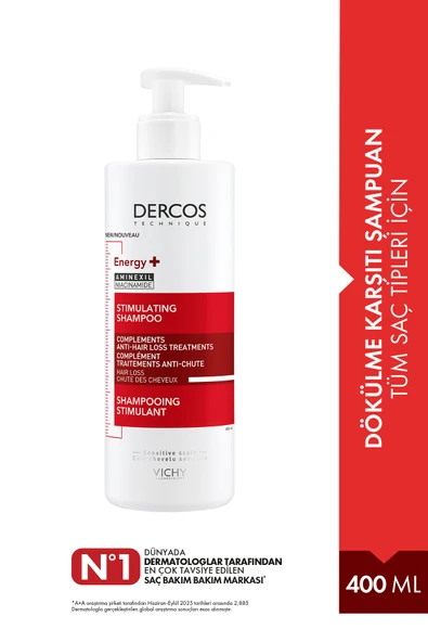 Vichy Dercos Energisant Saç Dökülmesine Karşı Şampuan 400 ml ürün görseli 1