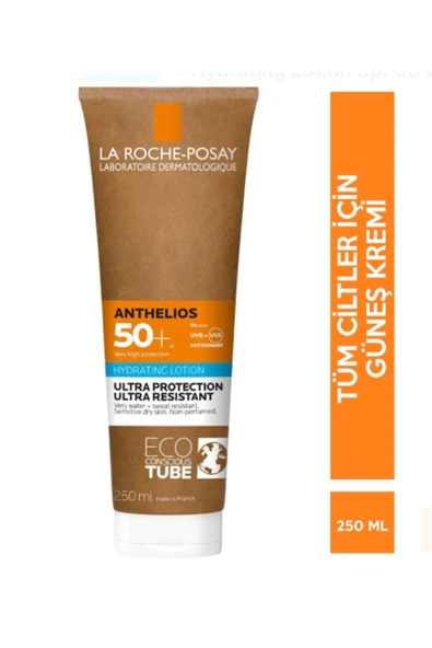 La Roche Posay SWEAT, SAND AND WATER RESİSTANT SUNSCREEN-ANTHELİOS HYDRATİNG LOTİON SPF 50 250 ML D.CENTER681 ürün görseli 1