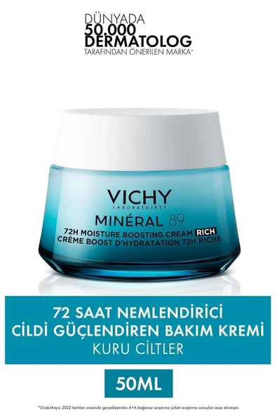 Vichy Kuru ve Olgun Ciltler İçin Cildi Güçlendiren Nemlendirici Bakım Kremi 50Ml ürün görseli 1