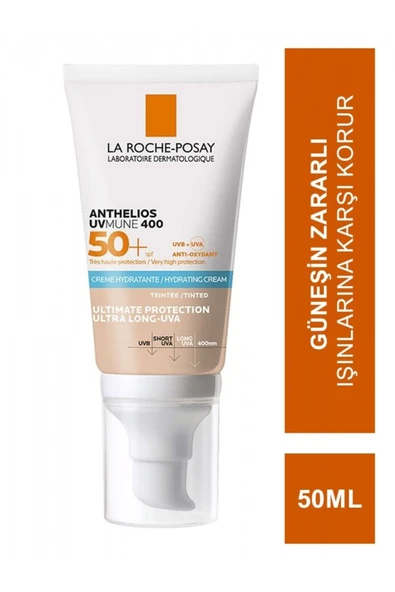 La Roche Posay Anthelios UVMune - SPF50+ Geniş Spektrumlu Yüksek Koruma Sağlayan Nemlendirici Yüz Güneş Kremi 50 ml ürün görseli 1
