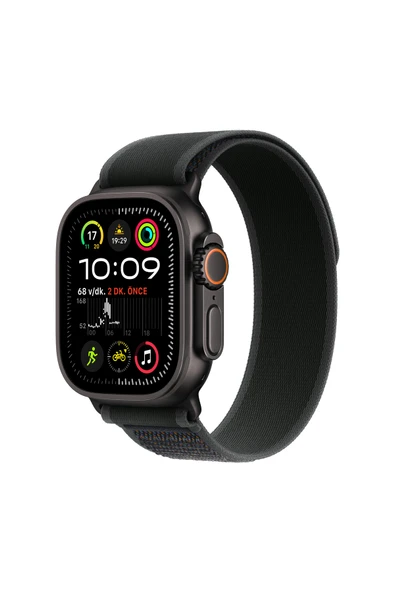 Apple Watch Ultra 2 GPS + Cellular 49mm Siyah Titanyum Kasa + Siyah Trail Loop - M/ ürün görseli 1