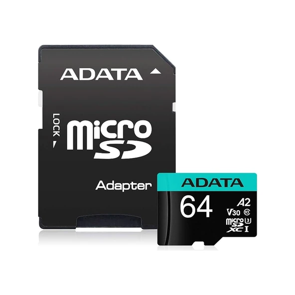 Premier Pro 64GB Micro Sdxc/sdhc U3/V30S AUSDX64GUI3V30SA2-RA1 ürün görseli 1