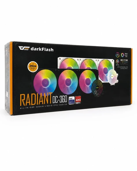DarkFlash 360MM Beyaz Sıvı İşlemci (Cpu) Soğuucu DC360 ürün görseli 1