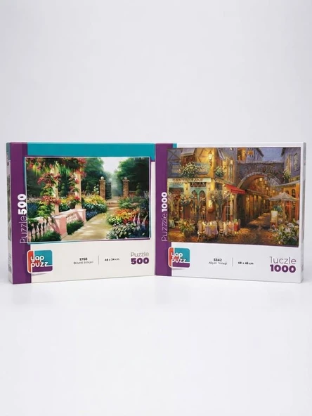 Akşam Yemeği ve Botanik Bahçesi İkili Set - 1000 + 500 Parça İkili Puzzle Seti ürün görseli 1