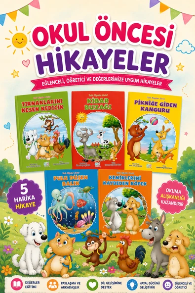 Okul Öncesi Eğitici Öyküler -3 (5 Kitap) ürün görseli 1