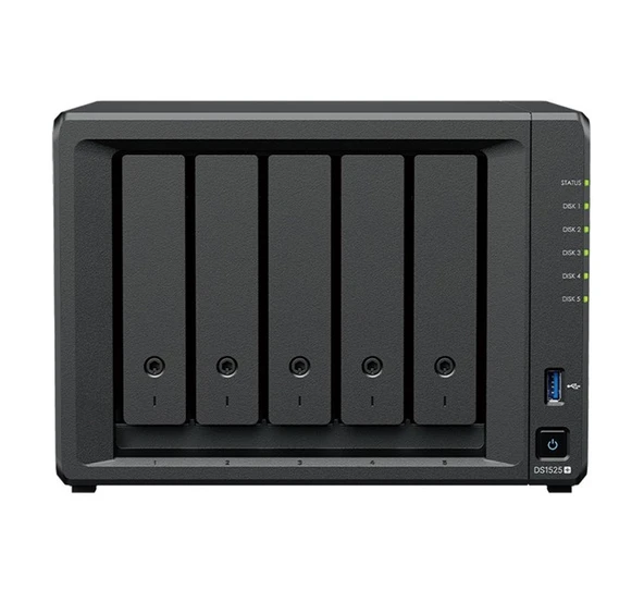 Synology DS1525PLUS 8GB (5x3.5''/2.5'') Tower NAS ürün görseli 1